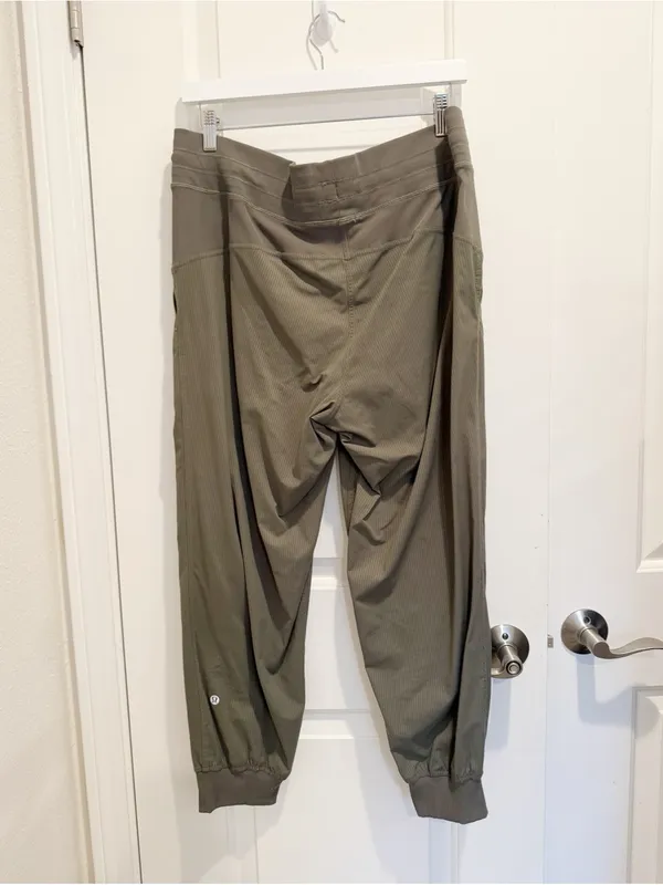 LULULEMON Dance Studio Jogger Pants in Olive Green size 12 - Image 2