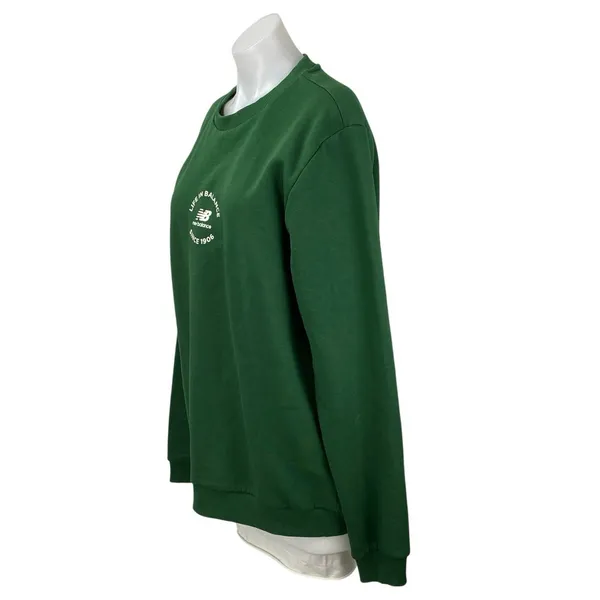 New Balance Women's Green Long Sleeve Crew Neck Sweater Sweatshirt Top Size M - Image 2
