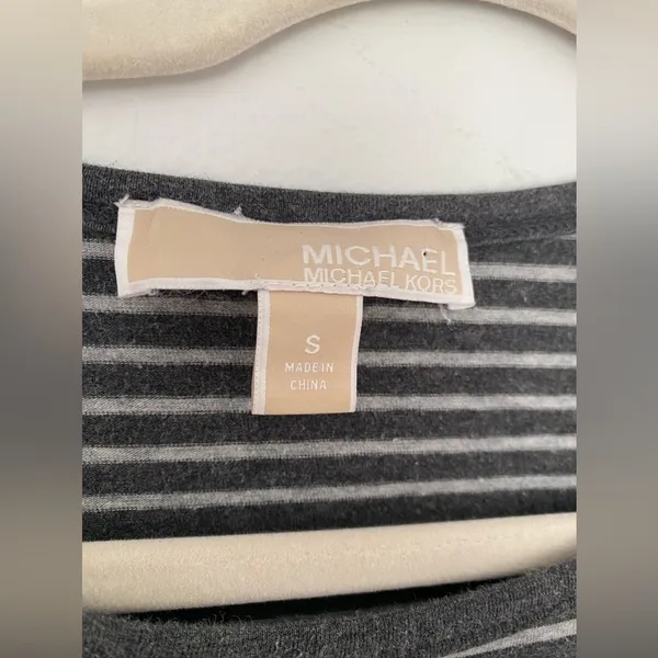 Michael Kors Striped Zip Top Granola Girl Downtown Casual‎ Y2K Grunge Normcore - Image 9