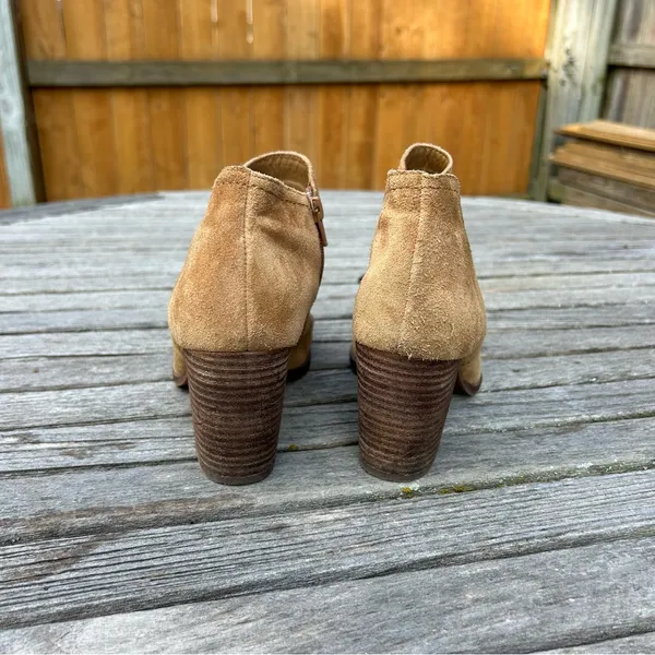 Alex Marie Women’s Shoes Brown‎ Suede Heel Booties Size 9 - Image 4