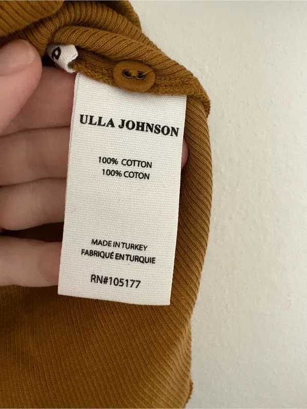 Ulla Johnson Kara Puff Sleeve Ribbed Top Tapenade - Image 7