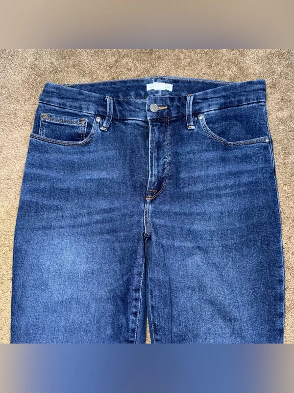 Good American Good Skinny Jeans 10 / 30 Indigo Dark Wash Cashmere Blend GPSK336T - Image 3