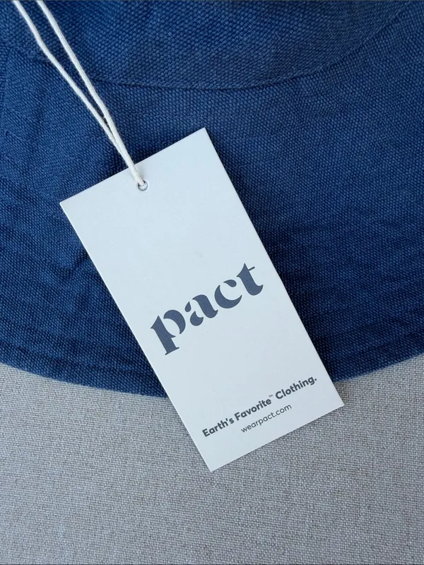 Pact Organic Cotton Navy Blue Wide-Brim Sun Hat NEW - Image 2