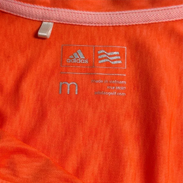Women’s Orange Adidas Golf Polo Size Medium EUC - Image 3