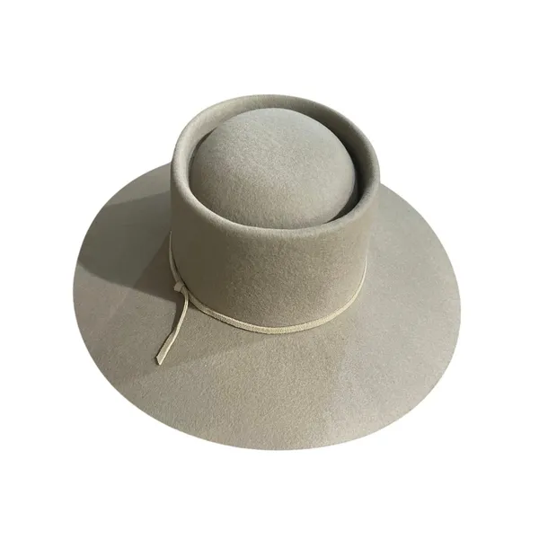 Brixton Vale Australian Wool Felt Boater Hat SZ M Western Boho Adjustable NWT - Image 2