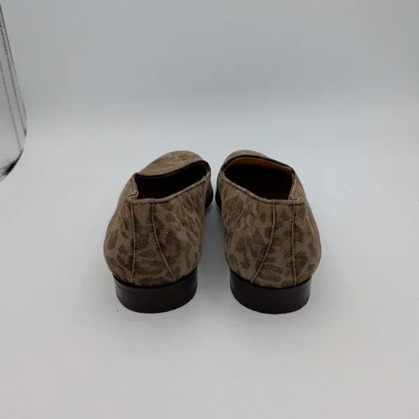 Gravati $675‎ Womens Leopard Print Suede Loafers Handmade Italy Brown 4663 8.5M - Image 5