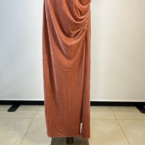 NWT Reformation Brecken Velvet Knit Midi Dress Dusty Pink Size M - Image 5