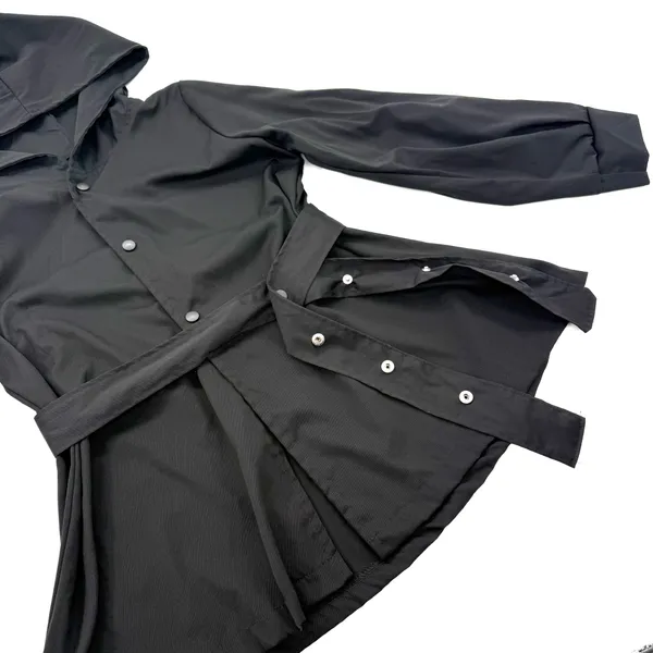 Drop Shoulder Jacket Coat Trench Cardigan Blouse Loose Slim Waist Bomber Top - Image 7