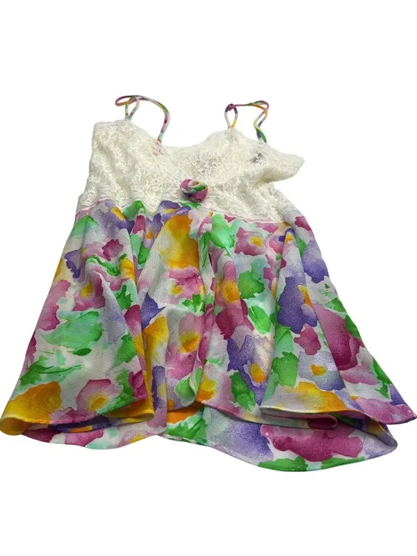 Victorias Secret Floral Babydoll Lace Chemise With Adjustable Straps Size M 31a - Image 6