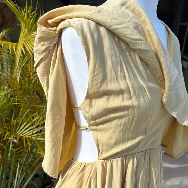Anthropologie Fore Yellow V-Neck Dress - Image 6
