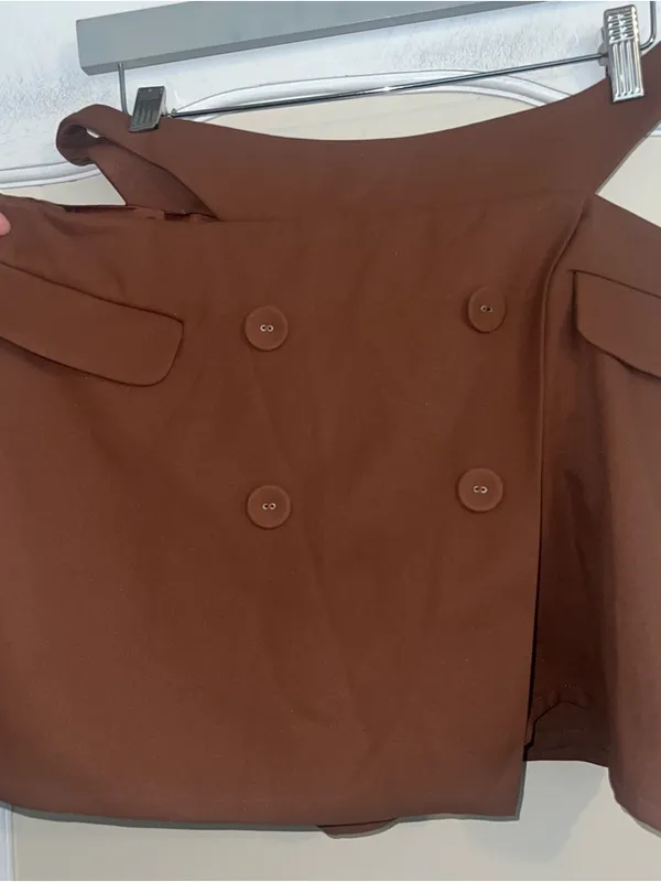 NWT For Love and Lemons Alysa Mini Skirt in Brown - Image 3