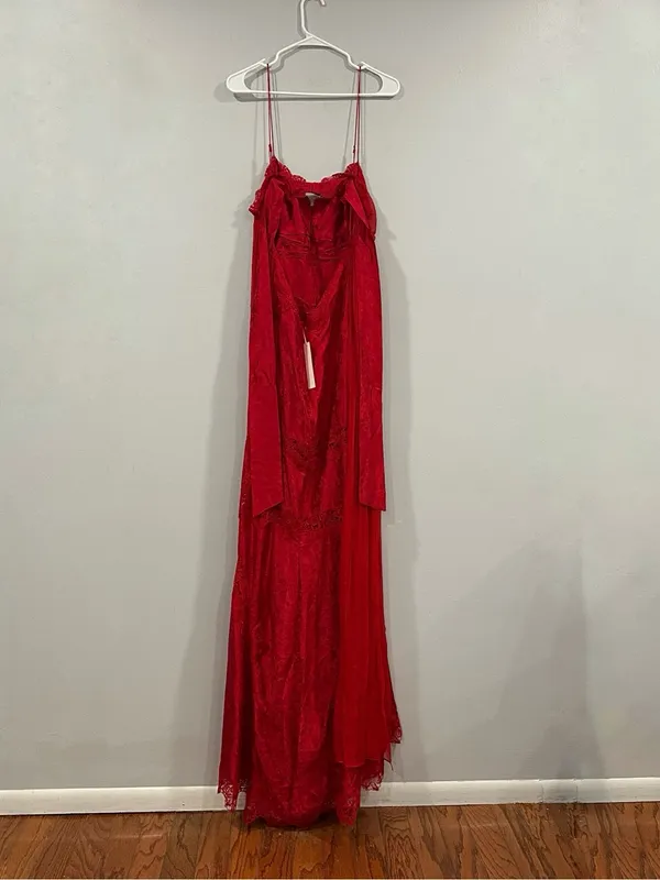 For Love and Lemons Rita Dress in Red XL - Image 4