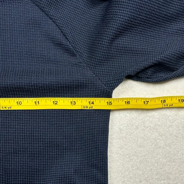 Aerie OFFLINE Cropped Long Sleeve Top Blue Waffle Knit Women’s Medium - Image 3