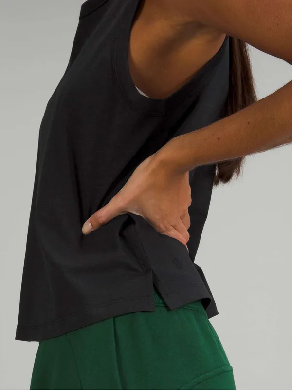 Lululemon Classic-Fit Cotton-Blend Tank Top in Black - Size: 2 - Image 4
