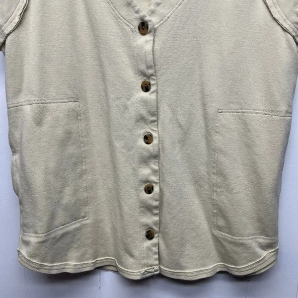 Free People Beach Womens Cardigan Small Cotton Oversized Boho Minimalist Relaxed - Image 5