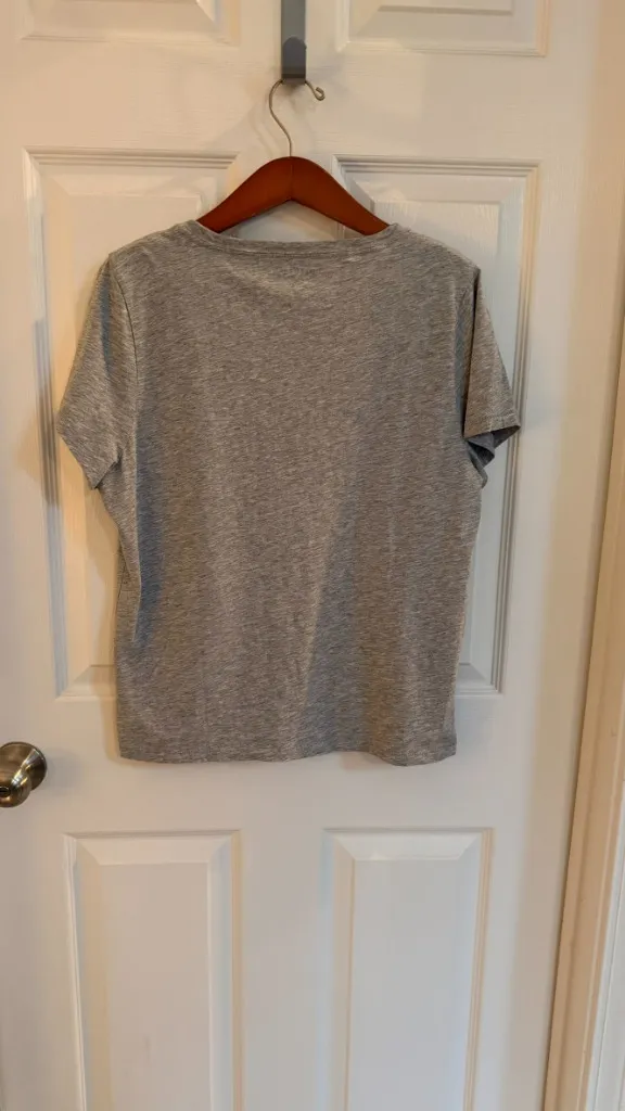 J Crew Grey Cotton Crew Neck Short Sleeve T-Shirt Size Large - Image 4