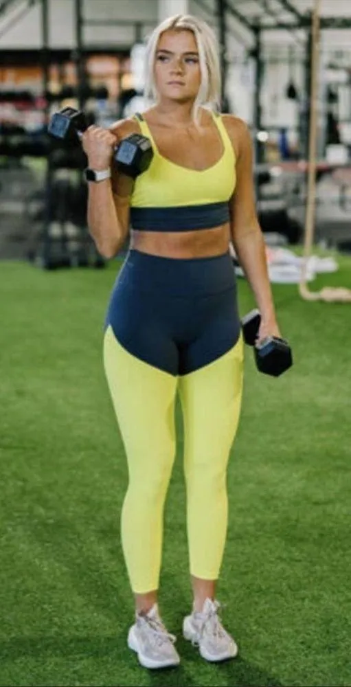 Zyia Active Neon Yellow Parallel Luxe Hi-Rise 7/8 24 Inch Leggings. Size… - Image 10