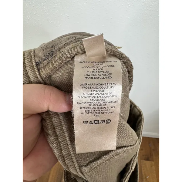 Free People We The Free Osaka Jeans Brown High Rise Button Fly Tapered OB1102336 - Image 7