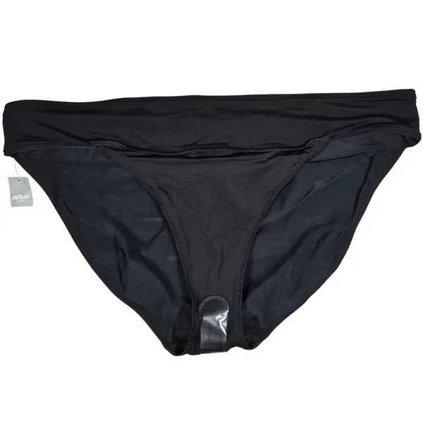 Aerie Black Bikini Bottom Swimsuit‎ Beachwear Size XXL - Image 3