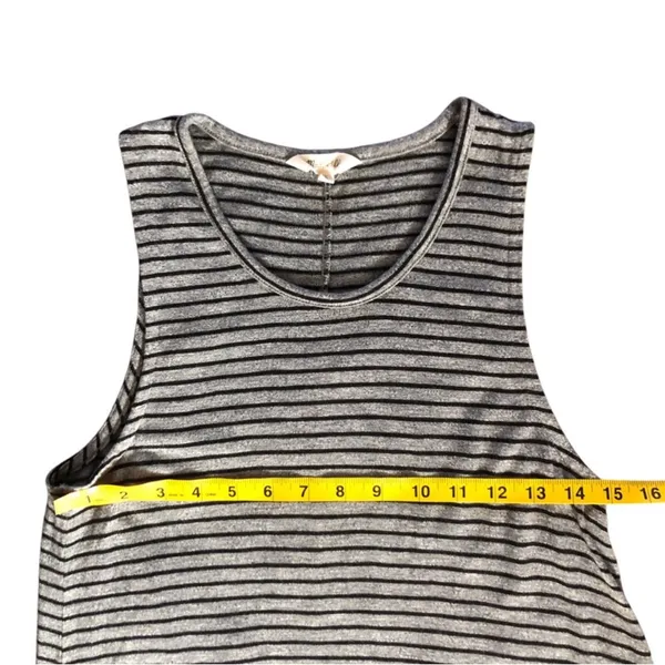 C Madewell Gray & Black Tank Boho Spring Summer Women Dress Size Large - Image 7