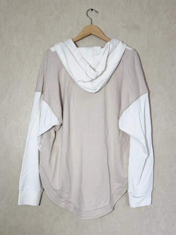 Pilcro Women’s Wharfside Hooded Sweatshirt V-Neck Pulloveriin Colorblock XL - Image 8