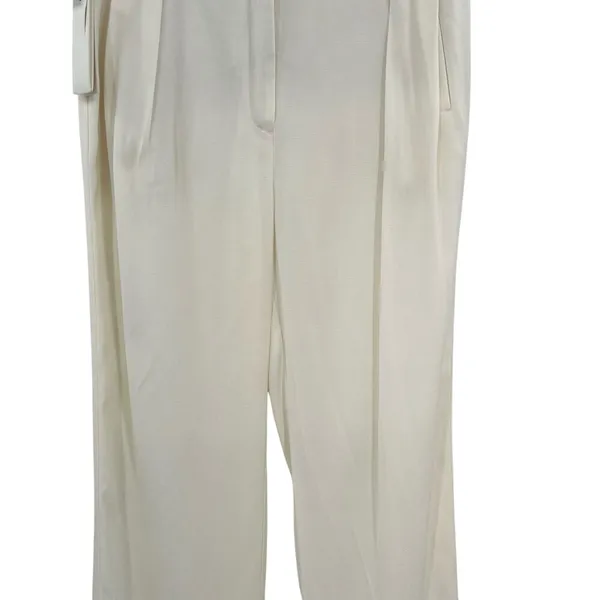 Aritzia Babaton 1-01 Giselle Boy Trouser Dress Pants White Cream Size 12‎ - Image 4