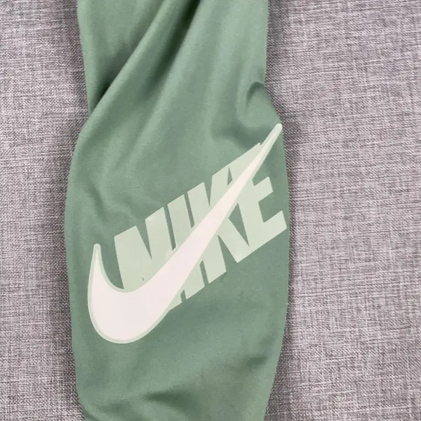 Nike Dri-FIT Leggings Womens XS Green Ankle Skinny Logo Yoga Running Gym Pants - Image 4
