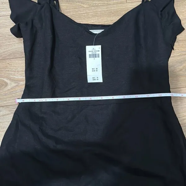 NWT Abercrombie and‎ fitch black dress tie shoulder tall petite size 2 - Image 4