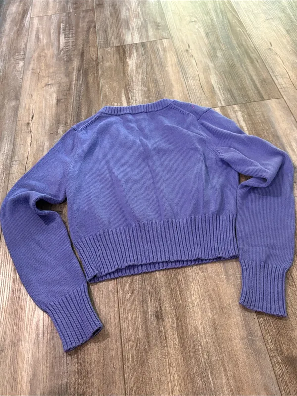 Aritzia Wilfred Cotton Sweater Purple - Image 6