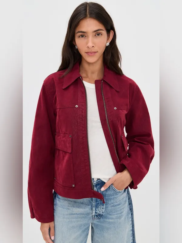 Free People We The Free Blair Vegan Suede Jacket in Dionysus S - Image 6