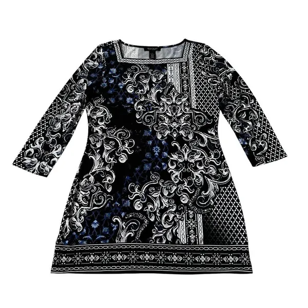 White House Black Market Black Multicolor Mini Bodycon Dress Women Small | 65-56 - Image 3