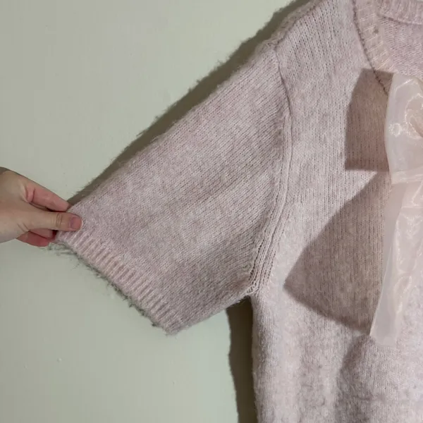 H&M Bow Detail Knit Cardigan Sweater Cottagecore - Image 6