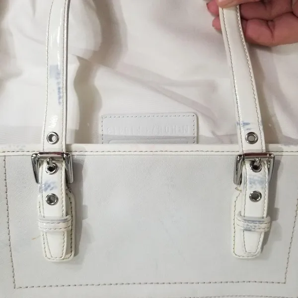 Coach White Leather Legacy Tote - Image 4