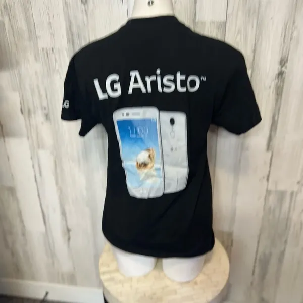 Gildan LG Aristo Smartphone Promo Graphic T-Shirt Unisex Medium Black Short Slee - Image 3