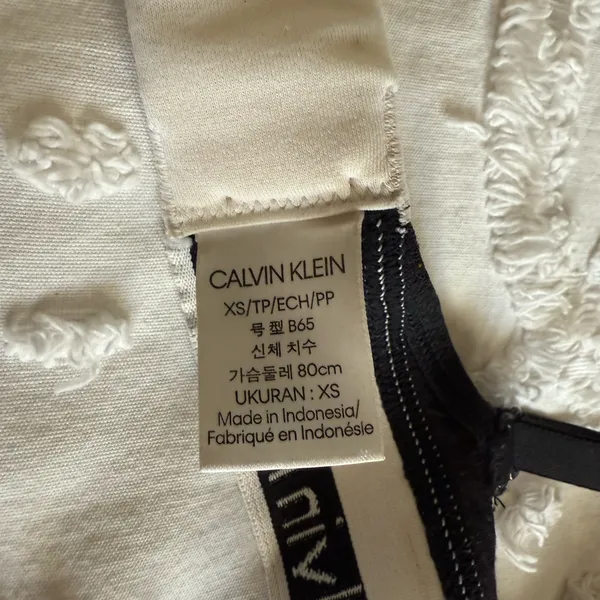 Calvin Klein Black and White Cross-Back Bra - Image 5