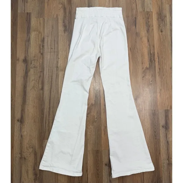 We‎ The Free White Flare Jeans High Rise Boho Stretch Size 28 - Image 7