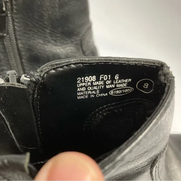 Thom McAn leather Y2K boots size 8‎ Black - Image 3