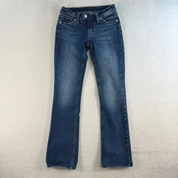 Silver Jeans Co Sz 25 Tuesday Slim Boot‎ Cut Low Rise Medium Wash Denim Stretch - Image 3