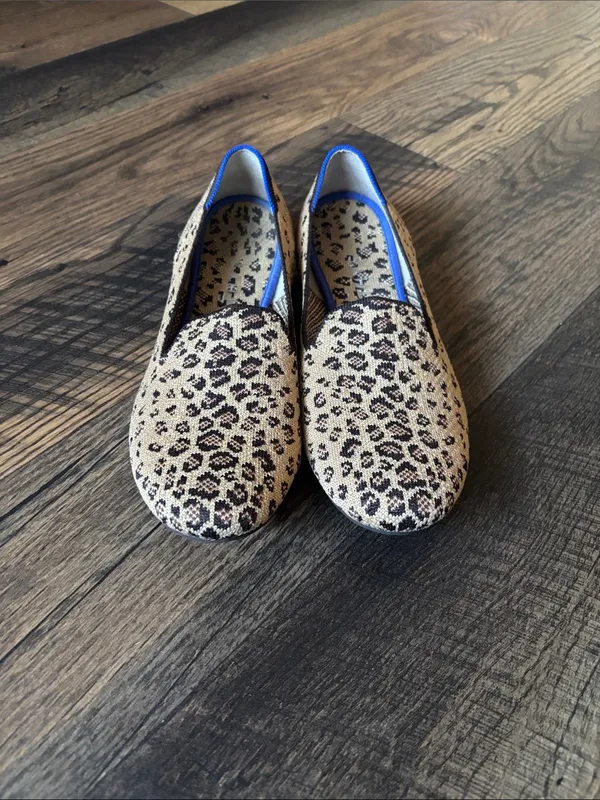 Rothy’s The Loafer Leopard Print Round Toe Slip-On Ballet Flats Size 11 Classic - Image 4
