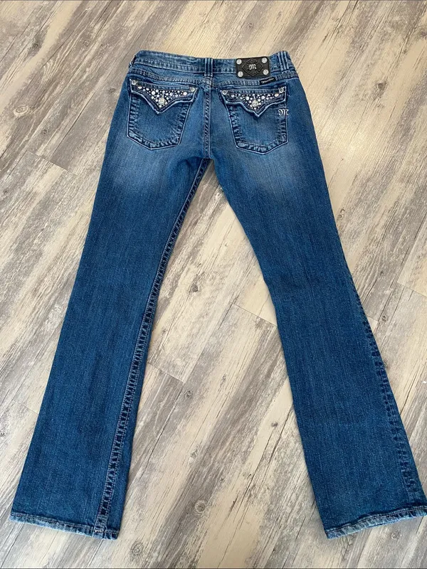 Miss Me Flap Pocket Jeans Blue JW5141BB Boot Size W30 L34 - Image 11