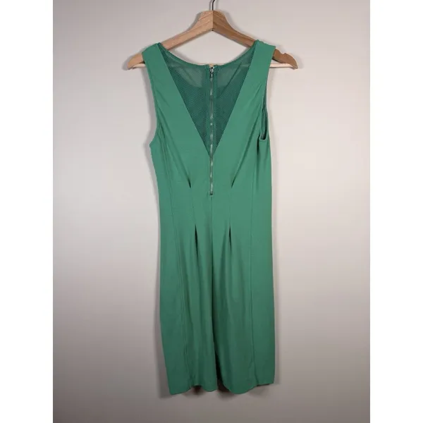Aiko Green Sleeveless Sheath Dress Women’s Size Small Mesh Work‎ Career Cocktail - Image 7