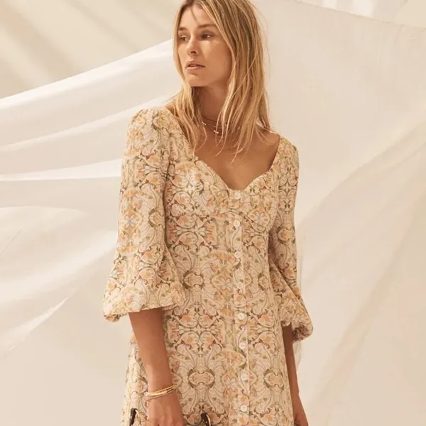 Sancia the Fleur Casual Vacation Midi Dress in Luziannes Floral Size Small NWT - Image 7
