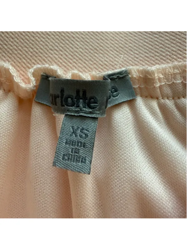 NWOT Charlotte Russe peach chiffon mesh skirt elastic waist fairy whimsical XS - Image 7