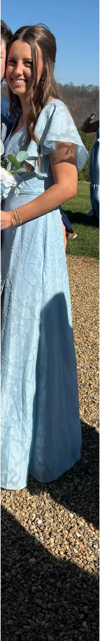 Azazie Bridesmaid Dress Sky Blue - Image 4