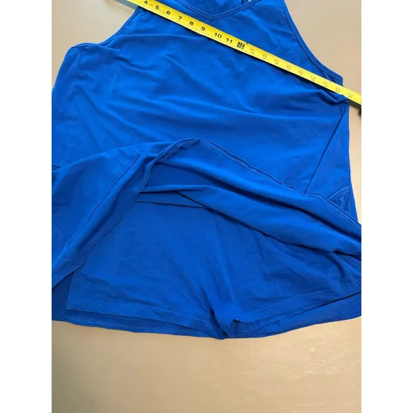 Blue Racerback Sleeveless Relaxed Fit Romper w/Pockets Tennis Dress Size XL - Image 7