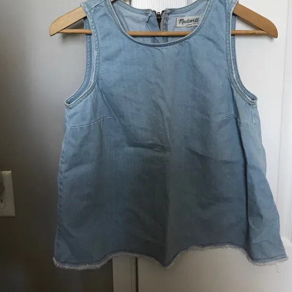 Madewell Raw Edge Denim Tank Top - Image 2