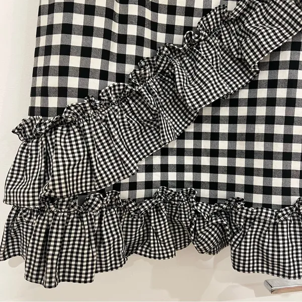 Lovers + Friends Gabby Gingham Ruffle Mini dress Sleeveless Checkered Print - Image 5