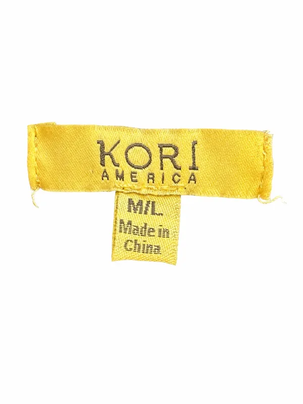 KORI America Striped Sleeve Marled Knit Sweater - Image 4