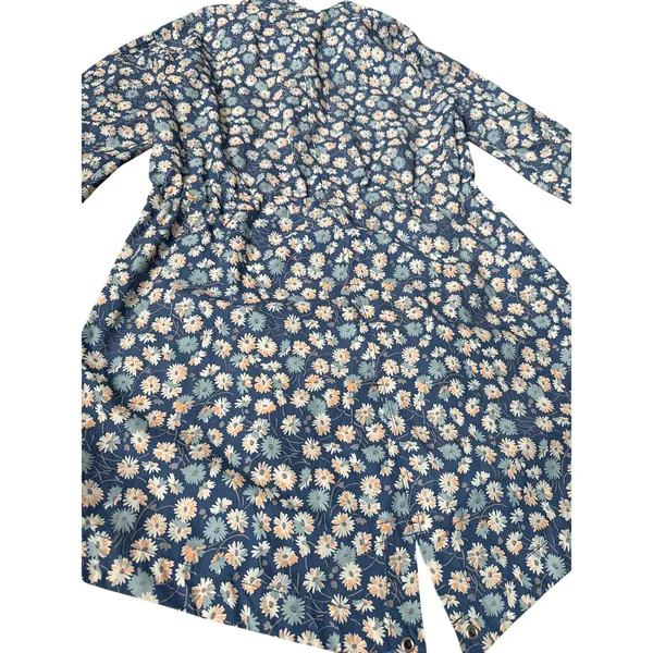 Madewell Preppy Ruffle-Neck Anorak‎ Raincoat French Floral Blue Moon Size Smalll - Image 12
