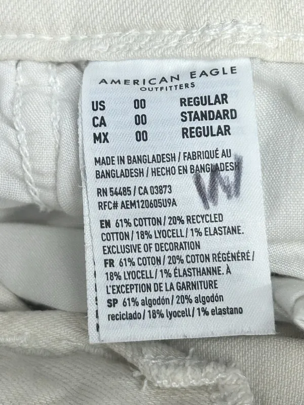 American Eagle Trouser Pants Womens 00 Khaki Wide Leg Pleated Dress Office Work - Image 8